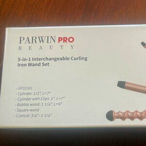 NIB: PARWIN PRO BEAUTY 5 in 1 Curling Iron Set in Gold